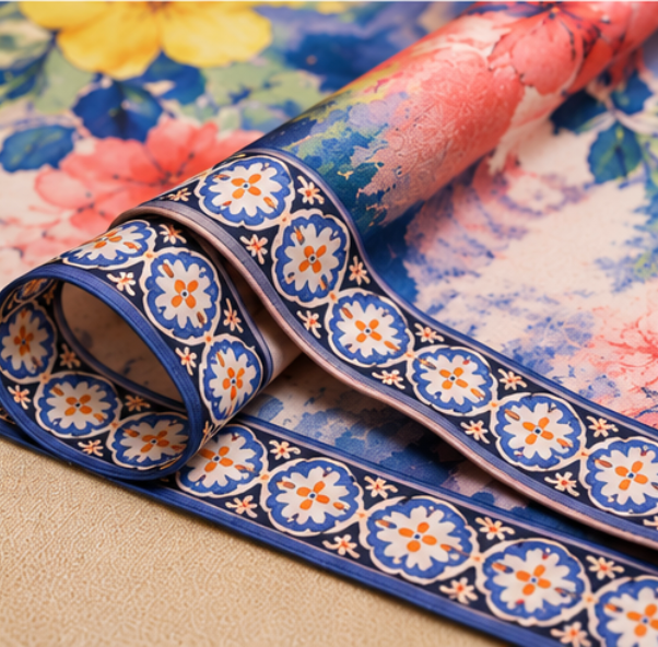 "Butterfly Garden" Reversible Scarf · Polyester · 180 × 70 cm