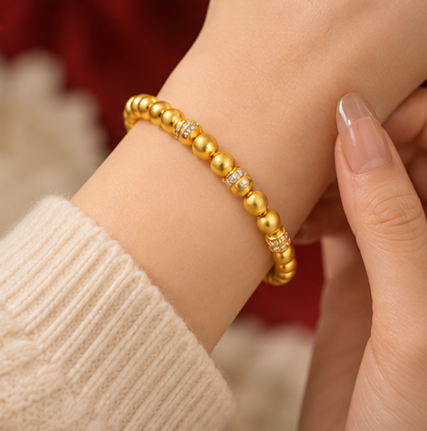 Pulsera “Prosperidad Continua” · Plata 925 bañada en oro