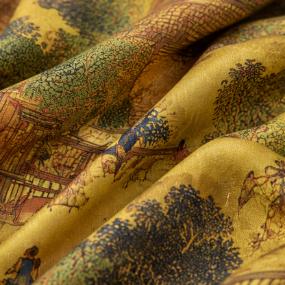 “Qingming Shanghe Tu” Reversible Scarf · Polyester · 180 × 70 cm