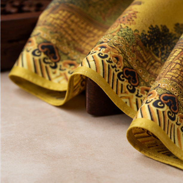 “Qingming Shanghe Tu” Reversible Scarf · Polyester · 180 × 70 cm