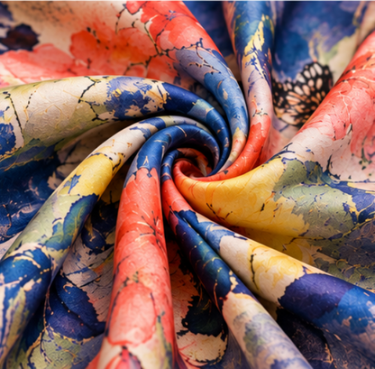 "Butterfly Garden" Reversible Scarf · Polyester · 180 × 70 cm