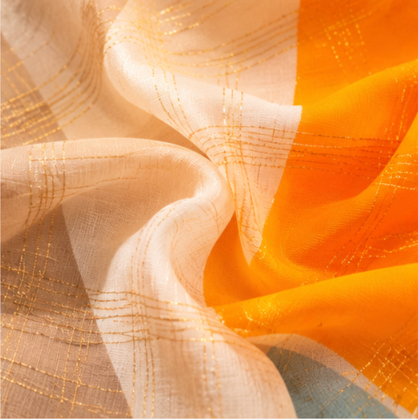 Foulard in seta “Luce di Primavera” · 100% Seta di gelso · 70 × 70 cm