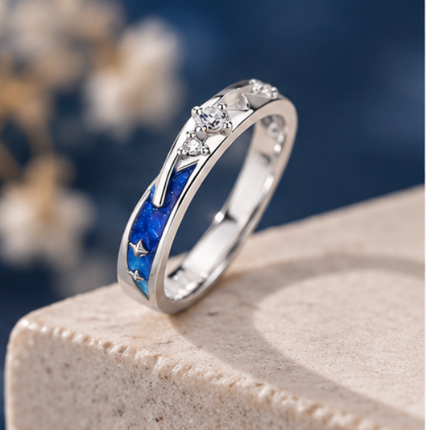 Anillos de Pareja “Bajo el Mismo Cielo” · Plata 925