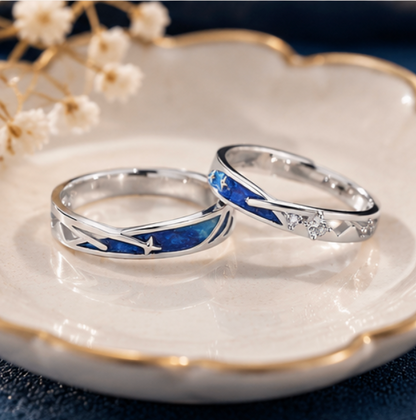 Anillos de Pareja “Bajo el Mismo Cielo” · Plata 925