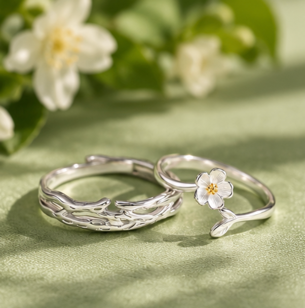 Anelli di coppia “Dove fioriamo” · Argento 925