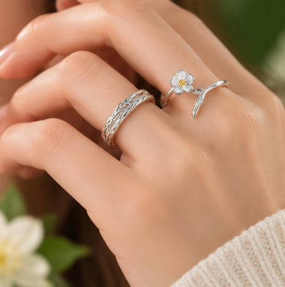 Anelli di coppia “Dove fioriamo” · Argento 925