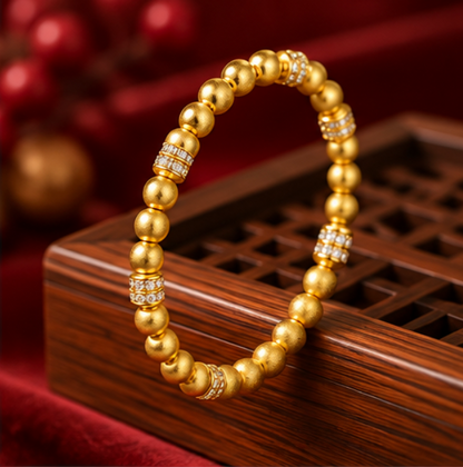 Pulsera “Prosperidad Continua” · Plata 925 bañada en oro