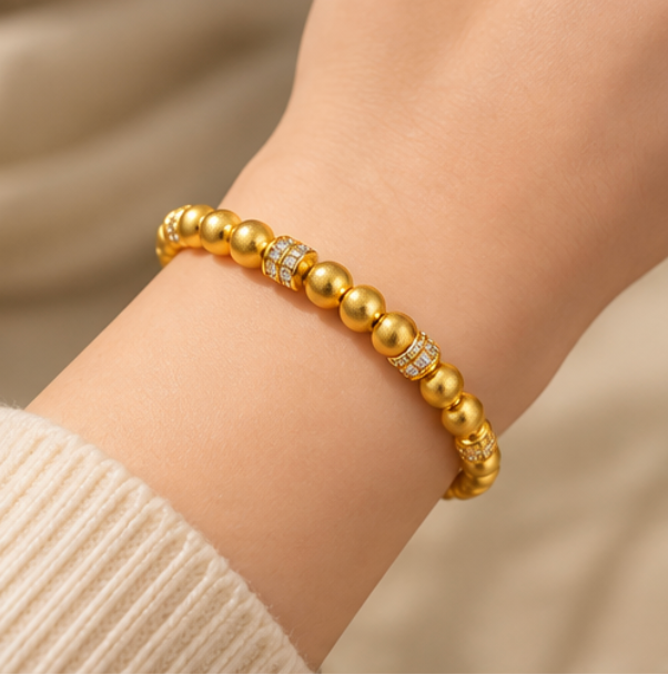 Pulsera “Prosperidad Continua” · Plata 925 bañada en oro