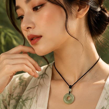 Colgante Pixiu 貔貅 con Píng’ān Kòu de Jade de Hetian