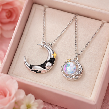 Collares de Pareja “Estrella y Rosa” · Plata 925