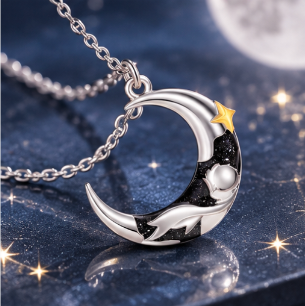 Collares de Pareja “Estrella y Rosa” · Plata 925